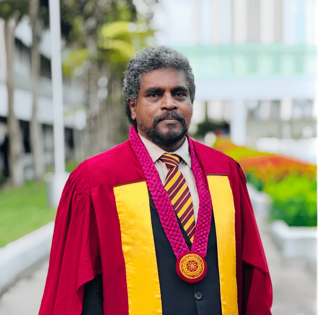 Dr. D. Chanaka Peiris in academic regalia